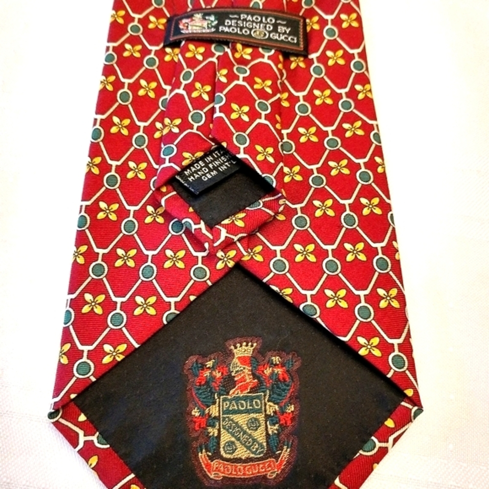 PAOLO GUCCI Geometric Necktie, NWOT - Picture 7 of 9